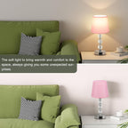 Bedside Table Lamp Crystal Touch Lamps with USB