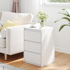 Bedside Table Nightstand with 3 Drawers and Power