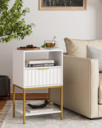 Bedside Table Small Cabinet with Drawer and Storage