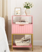 Bedside Table Small Cabinet with Drawer and Storage