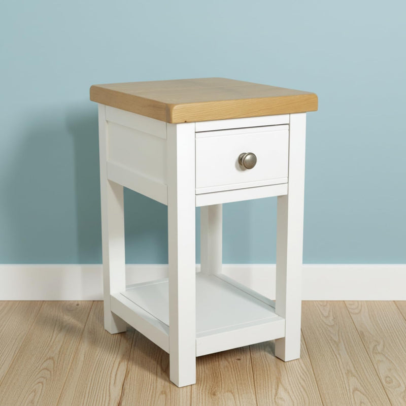 Bedside Table Solid Real Oak Top Cabinet Wood