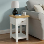 Bedside Table Solid Real Oak Top Cabinet Wood