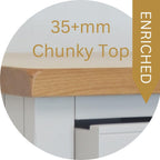 Bedside Table Solid Real Oak Top Cabinet Wood