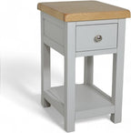 Bedside Table Solid Real Oak Top Cabinet Wood