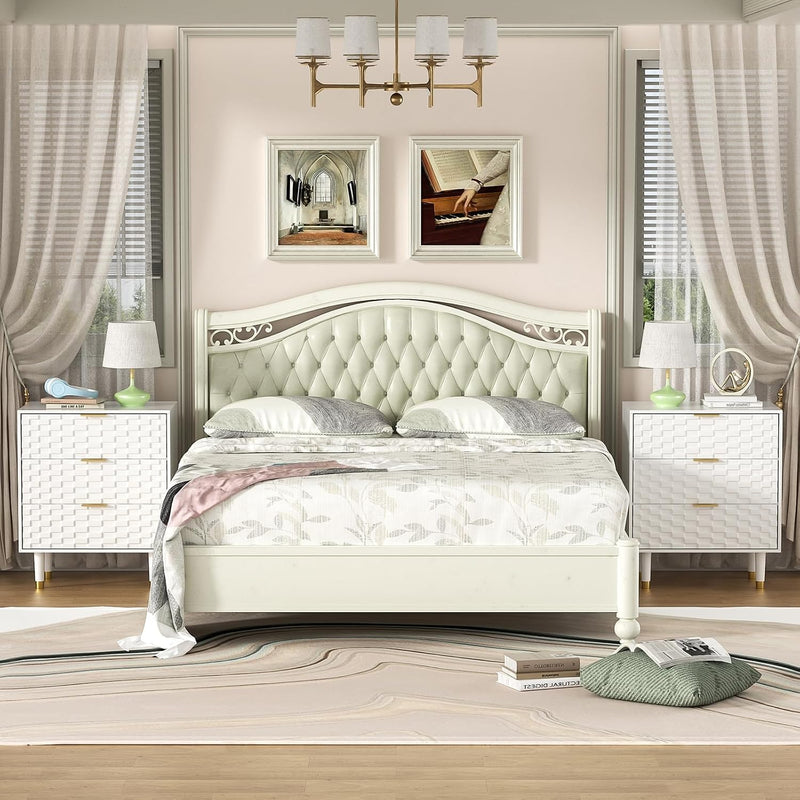 Bedside Table with 3 Drawers Bed Side