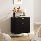 Bedside Table with 3 Drawers Chest of Bedroom