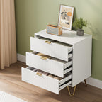 Bedside Table with 3 Drawers Chest of Bedroom