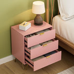 Bedside Table with 3 Drawers Chest of Bedroom