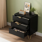 Bedside Table with 3 Drawers Chest of Bedroom
