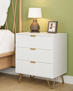 Bedside Table with 3 Drawers Chest of Bedroom