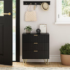 Bedside Table with 3 Drawers Chest of Bedroom