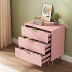 Bedside Table with 3 Drawers Chest of Bedroom