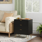 Bedside Table with 3 Drawers Chest of Bedroom