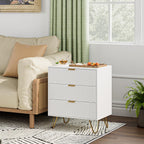 Bedside Table with 3 Drawers Chest of Bedroom