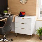 Bedside Table with 3 Drawers Chest of Bedroom