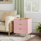 Bedside Table with 3 Drawers Chest of Bedroom