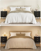Bedside Table with 3 Drawers Modern Cabniet Metal