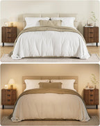 Bedside Table with 3 Drawers Modern Cabniet Metal