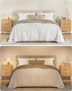 Bedside Table with 3 Drawers Modern Cabniet Metal