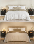 Bedside Table with 3 Drawers Modern Cabniet Metal