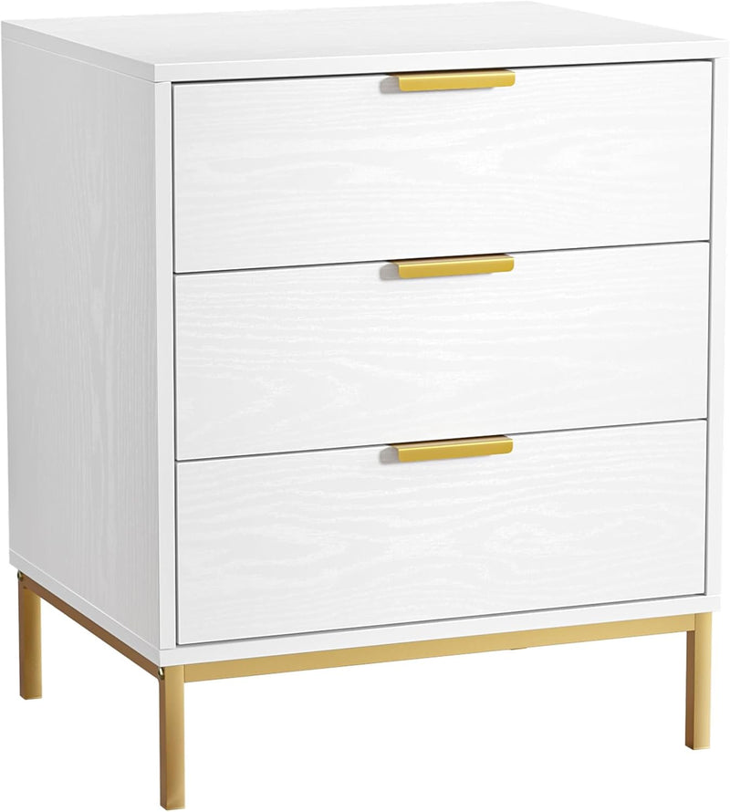 Bedside Table with 3 Drawers Nigntstand for Bedroom