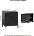Bedside Table with 3 Drawers Nigntstand for Bedroom