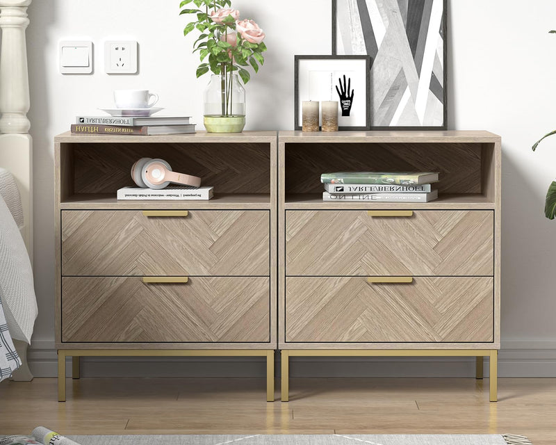 Bedside Table with 3 Drawers Nigntstand for Bedroom