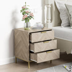 Bedside Table with 3 Drawers Nigntstand for Bedroom