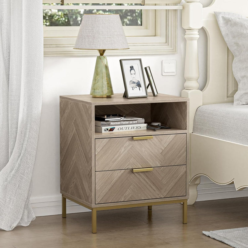 Bedside Table with 3 Drawers Nigntstand for Bedroom