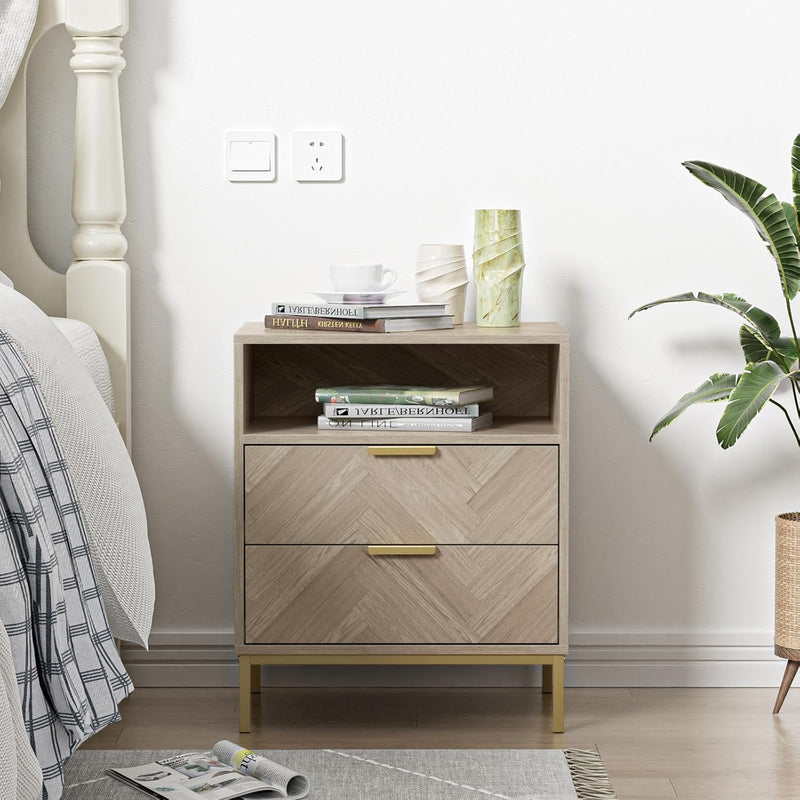 Bedside Table with 3 Drawers Nigntstand for Bedroom