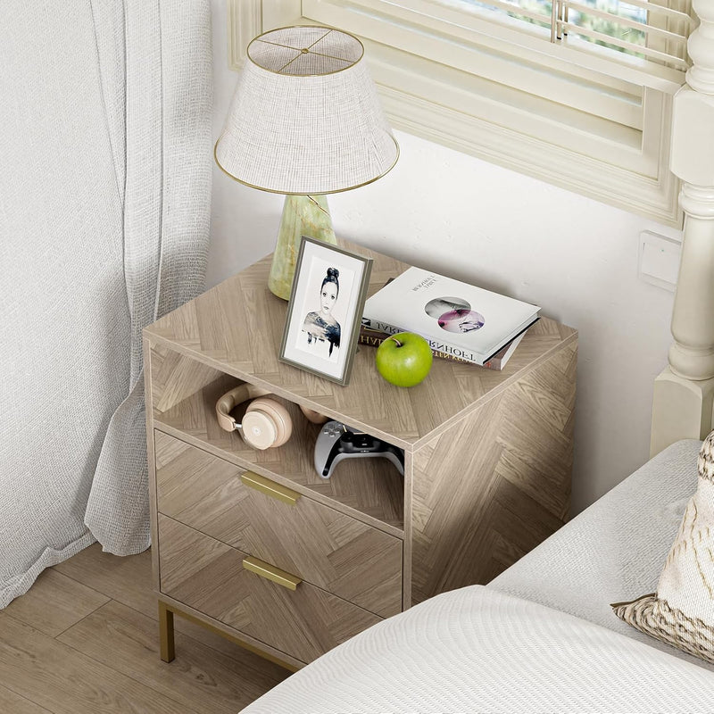 Bedside Table with 3 Drawers Nigntstand for Bedroom