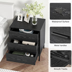 Bedside Table with 3 Drawers Nigntstand for Bedroom