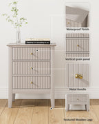 Bedside Table with 3 Drawers Vintage Cabinet Wooden