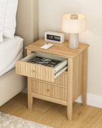 Bedside Table with 3 Drawers Vintage Cabinet Wooden