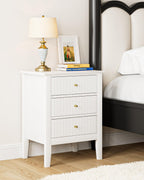 Bedside Table with 3 Drawers Vintage Cabinet Wooden