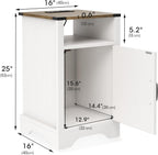 Bedside Table with Charging Station 2 Ac Outlets