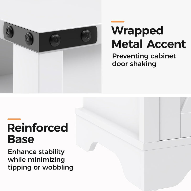 Bedside Table with Charging Station 2 Ac Outlets