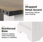 Bedside Table with Charging Station 2 Ac Outlets