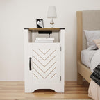 Bedside Table with Charging Station 2 Ac Outlets