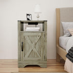 Bedside Table with Charging Station 2 Ac Outlets