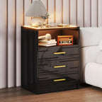 Bedside Table with Charging Station 3 Colour Dimmable