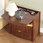 Bedside Table with Hidden Drawer and LED Lights