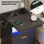 Bedside Table with Hidden Drawer for Bedroom