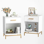 Bedside Tables Rattan Bed Side Table for Bedroom (Set of 2)