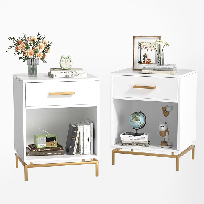 Bedside Tables Rattan Bed Side Table for Bedroom (Set of 2)