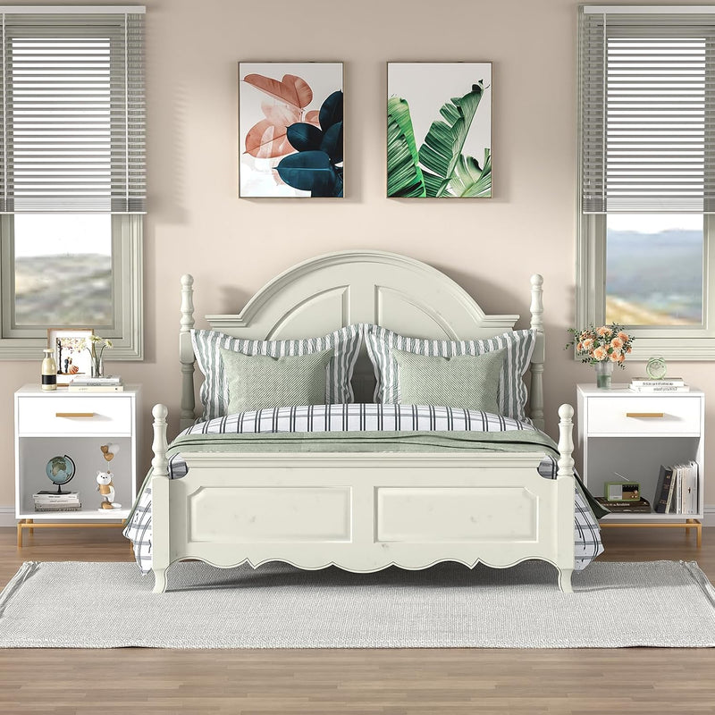 Bedside Tables Rattan Bed Side Table for Bedroom (Set of 2)