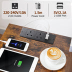 Bedside Tables Side Table with Charging Station Bed (Set of 2)
