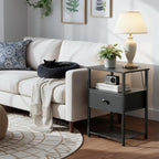 Bedside Tables Side Table with Charging Station Bed (Set of 2)