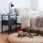 Bedside Tables Side Table with Charging Station Bed (Set of 2)