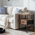 Bedside Tables Side Table with Charging Station Bed (Set of 2)